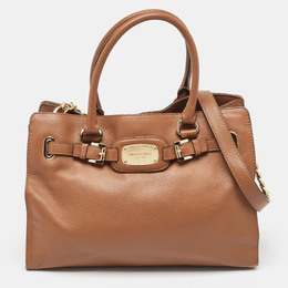 Michael Kors Brown Leather Hamilton Tote 960652