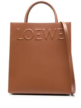 Loewe logo-embossed leather tote bag 20575671