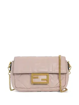 Fendi FF-debossed Baguette two-way bag 23449621