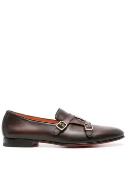 Santoni Carlos leather monk shoes 22242416