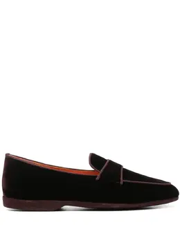 Santoni velvet boat shoes 22242448