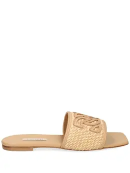 Casadei Portofino woven-raffia slides 23637695