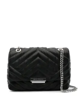 Armani Exchange logo-plaque quilted shoulder-bag 23173461