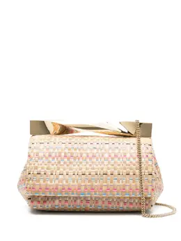 Aquazzura mini Twist raffia clutch bag 21250665