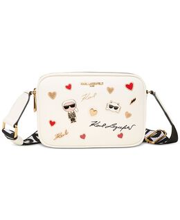Сумка через плечо Maybelle с двойной молнией и подвеской Karl Lagerfeld PARIS, белый 15877530 | multi/white