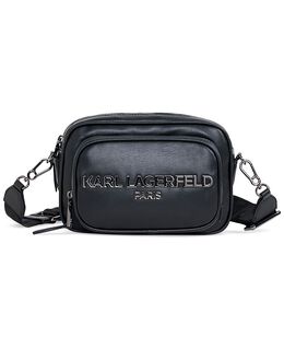 Маленькая поясная сумка через плечо с камерой Voyage Karl Lagerfeld PARIS, черный 17101835 | black/gunmetal
