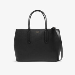 Кожаная сумка-тоут ludlow small day с тисненым логотипом Smythson, черный r04291880 | black