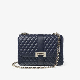 Стеганая кожаная сумка на плечо lottie с фирменной фурнитурой Aspinal of London, синий r04237611 | navy