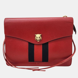 Gucci Red leather Animalier Chain Shoulder Bag 966248