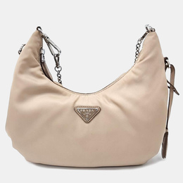 Prada Beige Tessuto Fabric Hobo Bag 966281