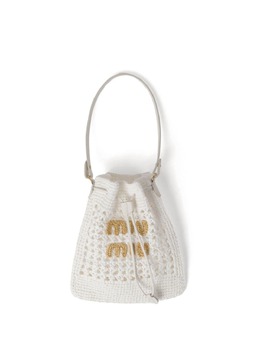 Miu Miu woven raffia mini bag 23727906