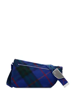 Burberry Shield tartan-check shoulder bag 23741381