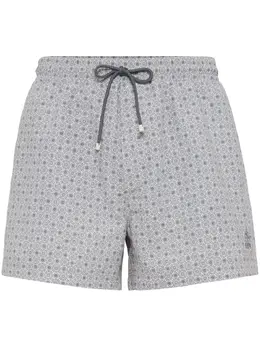 Brunello Cucinelli graphic-print swim shorts 23159206