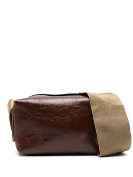 Uma Wang logo-debossed leather shoulder bag 23281616