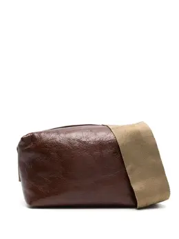 Uma Wang logo-debossed leather shoulder bag 23281553