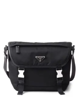 Prada logo-patch shoulder bag 23764831