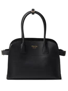 Prada logo-lettering leather tote bag 23797158