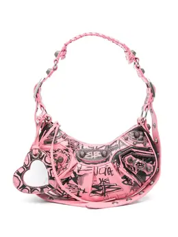 Balenciaga Le Cagole XS graffiti shoulder bag 18942542