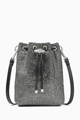 Jimmy Choo Mini Cinch Crystal-embellished Bucket Bag in Satin 217317426_13