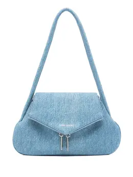 Amina Muaddi Gemini suede shoulder bag 23750851