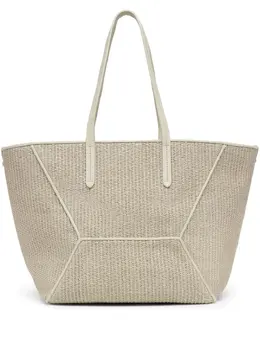 Brunello Cucinelli Techno BC Duo raffia tote bag 23159207