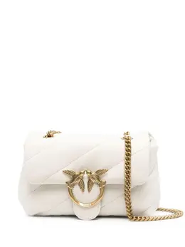 Pinko mini Love Puff leather shoulder bag - U NERO-ANTIQUE GOLD 100039a0f2-nero-antique gold-u