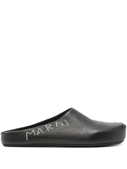 Marni logo-embroidered slippers 23835760