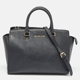 Michael Kors Black Saffiano Leather Large Selma Satchel 979704