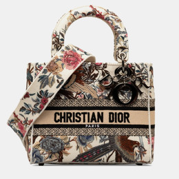 Christian Dior Beige/Brown Medium Jardin d'Hiver Lady D-Lite Bag 977899