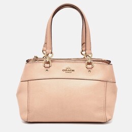 Coach Peach Leather Mini Brooke Carryall Satchel 981722