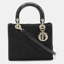 Christian Dior Black Nylon Medium Lady Christian Dior Tote Bag 981097
