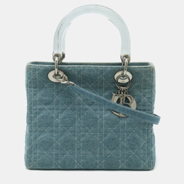 Christian Dior Blue Denim Medium Lady Christian Dior Tote Bag 981096