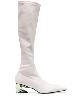 Jil Sander translucent-heel leather boots 23769880