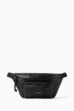 Balenciaga BB Monogram Belt Bag in Embossed Leather 217359115_13