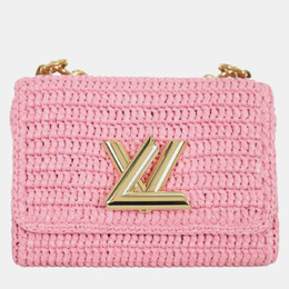Louis Vuitton Pink Madagascan Raffia Twist PM Bag 982110