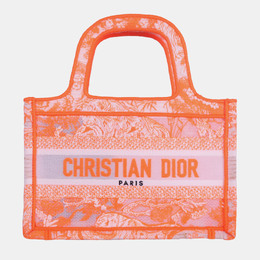 Christian Dior Neon Orange Canvas Mini Book Tote Bag 982125