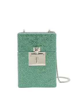 Oscar de la Renta Alibi crystal-embellished bucket bag 20843757