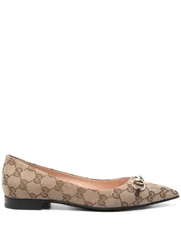 Gucci Horsebit GG-canvas ballerina shoes 23866054