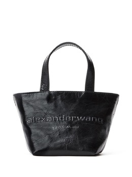 Alexander Wang mini Punch logo-embossed leather tote bag 23809414