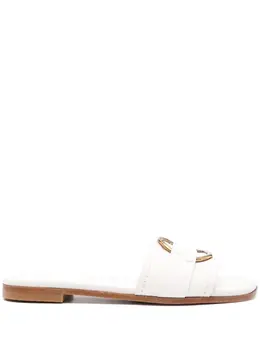 Moncler Bell leather slides 23638284