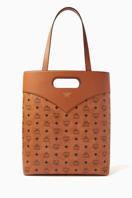 MCM Large Diamond Tote Bag in Visetos & Leather 217362634_15