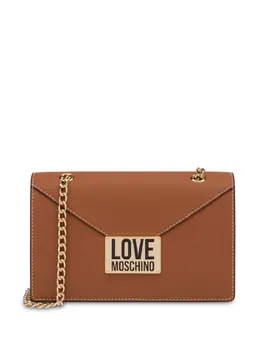 Love Moschino logo-plaque chain shoulder bag 23636600