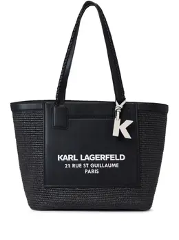 Karl Lagerfeld Rue St-Guillaume raffia tote bag 23000268