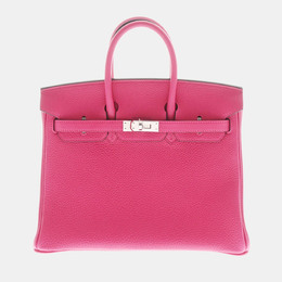 Hermes Pink Togo Leather Palladium Finish Birkin 25 Bag 990809