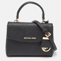 Michael Kors Black Saffiano Leather Extra Small Ava Top Handle Bag 990296