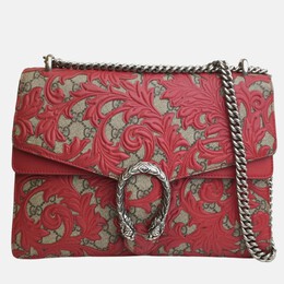 Gucci Red Leather Arabesque Dionysus Shoulder Bag 987990