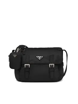 Prada Re-Nylon triangle logo-plaque shoulder bag - U NERO 1bd953vb1mrv44-nero-u