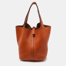Hermes Orange Taurillon Clemence Leather Picotin Lock 22 Bag 990461