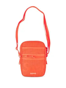 Supreme logo-print grid-pattern shoulder bag 24011484