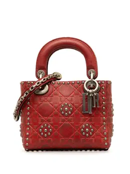 Christian Dior 2017 Mini Embossed Calfskin Cannage Studded Supple Lady Dior satchel 24038679